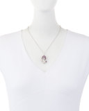 Wang Wang Toy Poodle Pendant Necklace with White Diamonds