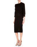 Oscar Tie-Back Blouse, Black