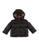 Rio Hooded Puffer Jacket, Black, Size 6M-3Y