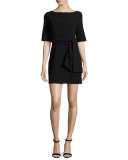 Virgil Boat-Neck Belted Dress