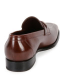 Calf Leather Classic Loafer, Brown