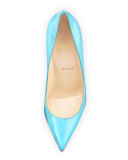 Pigalles Follies Patent Red Sole Pump, Turquoise
