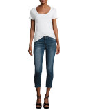 Mara Instasculpt Cropped Straight-Leg Jeans, Oakley