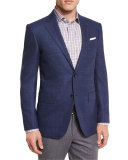 Tic Wool Two-Button Sport Coat, Navy
