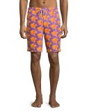 Koi Fish & Clouds Swim Trunks, Purple
