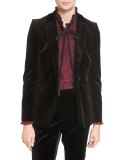 Velvet Mod Blazer, Noir