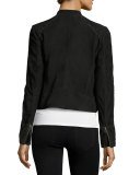 Badru Studded Moto Jacket, Caviar