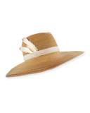 Carmen Wide-Brim Fedora Hat, Camel