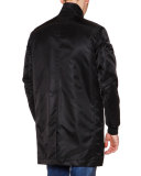 Oversized Jacket W/Allover Zip Details, Black