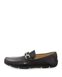 Parigi Leather Gancini Driver, Black