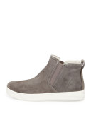 Suede High-Top Skate Sneaker, Gray