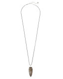 Kimmy Arrowhead Pendant Necklace, Gray