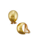 Hammered 19K Gold Shrimp Earrings