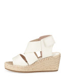 Willow Leather Espadrille Sandal, Stone