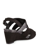 Kaleo Leather Wedge Sandal, Black