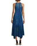 Sleeveless Printed Chiffon Dress