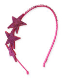 Embellished Star Rhinestone Headband, Fuchsia