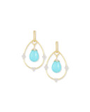 Yellow Gold Provence Pear Earring Charm Frames