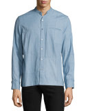 Crosby Denim Patchwork Shirt, Light Indigo