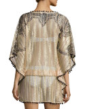 Phoenix Metallic Lace Caftan, Rose Gold