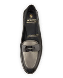 Flat Leather Penny Loafer 