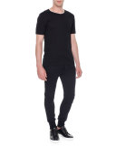 Biker Knit Sweatpants, Black