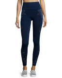 Hummingbird Technical-Knit Leggings, Midnight