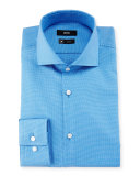Jason Slim-Fit Pindot Dress Shirt, Blue