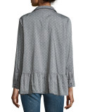 The Drop Ruffle Polka-Dot Oxford Shirt