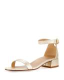 Nudistjune Suede Low City Sandal, Gold