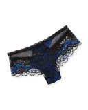 Dentelle Sapphire Boyshort, Black/Blue