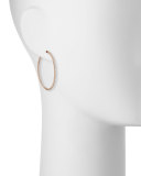 40mm Micro Pavé Diamond Hoop Earrings in 18K Rose Gold