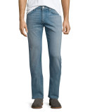Straight-Leg Airweft Denim Jeans, Unwound