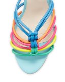 Copacabana Strappy Mid-Heel Sandal, Blue/Multi
