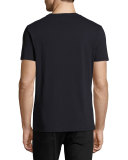 Wilmore Abstract Check Jersey T-Shirt, Navy