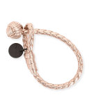 Intrecciato Single-Knot Grosgrain Bracelet, Rose Gold