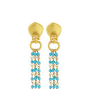 Cleo Beaded Turquoise Drop Earrings