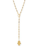 Josie Hamsa-Charm Lariat Necklace, 27"L