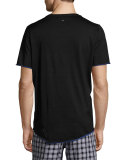 Combat Crewneck Pocket T-Shirt, Black/Ultramarine