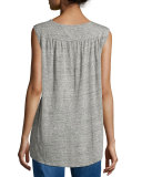Phoenia Heathered Linen Tank Top