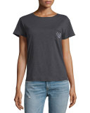 X-Boyfriend Short-Sleeve Tee, Black