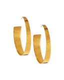 22k Gold-Plated Hammered Hoop Earrings