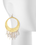 Baroque Pearl Statement Hoop Earrings