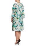 Dolomiti Flower-Print Sheath Dress, Plus Size