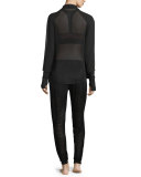 Veneer Dual Zip-Up Jacket, Black
