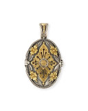 18K Ornate Oval Locket Enhancer
