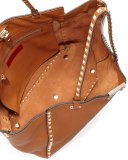Rockstud Medium Grained Tote Bag