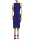 Lace Pencil Skirt, Royal 