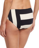 balboa island directional-stripe hipster swim bottom