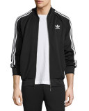 Striped Raglan Track Jacket, Black